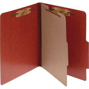Wholesale Classification Folders: Discounts on ACCO PRESSTEX 4-Part Classification Folders, Letter, Red, Box of 10 ACC15004