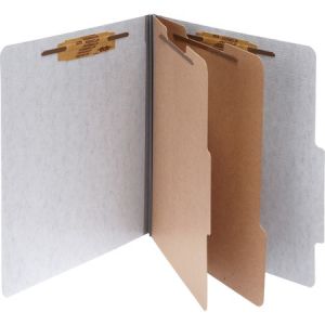 Wholesale Classification Folders: Discounts on ACCO PRESSTEX 6-Part Classification Folders, Letter, Gray, Box of 10 ACC15016