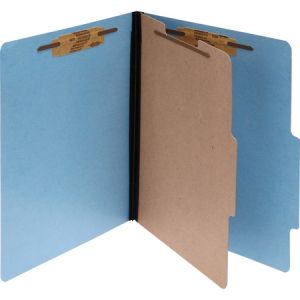 Wholesale Classification Folders: Discounts on ACCO ColorLife PRESSTEX 4-Part Classification Folders, Letter, Light Blue, Box of 10 ACC15642