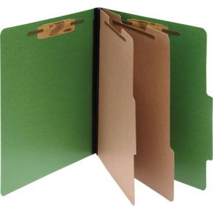 Wholesale Classification Folders: Discounts on ACCO ColorLife PRESSTEX 6-Part Classification Folders, Letter, Dark Green, Box of 10 ACC15665