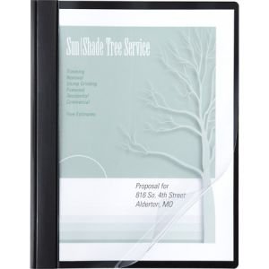 Wholesale Report Covers: Discounts on ACCO Poly Clear Front Report Cover, Letter Size, 100 Sheets, Black ACC26101