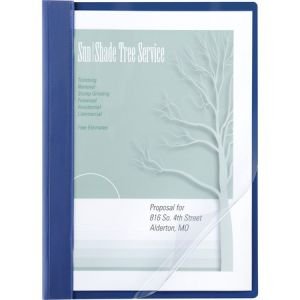 Wholesale Report Covers: Discounts on ACCO Poly Clear Front Report Covers, Letter Size, 100 Sheets, Blue ACC26102