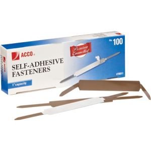 Wholesale Prong Fasteners: Discounts on ACCO Premium Self-Adhesive Fastener, 1" Capacity, 2 3/4" Prong to Prong, Box of 100 ACC70011