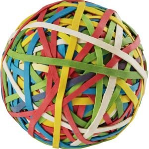 Wholesale Rubber Bands: Discounts on ACCO Rubber Band Ball, 275 Bands Per Ball, Assorted Colors, 1/Box ACC72155