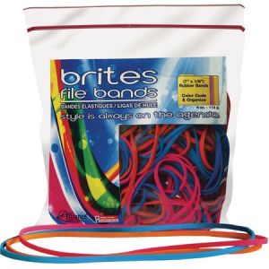 Wholesale Non-LatexRubber Band: Discounts on Alliance Rubber Brites 07800 File Bands - Non-Latex Colored Elastic Bands - 7" x 1/8" - 50 Pack ALL07800