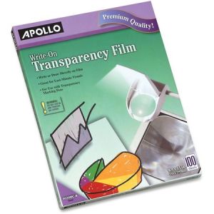 Wholesale Transparency Film: Discounts on Apollo Write-On Transparency Film, 100 Sheets APOWO100CB