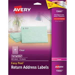Wholesale Address & Mailing Labels: Discounts on Avery Easy Peel Return Address Label AVE15667