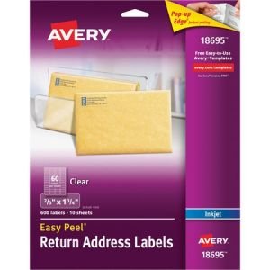 Wholesale Address & Mailing Labels: Discounts on Avery Matte Clear Easy Peel Address Labels AVE18695