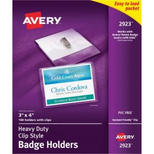 Wholesale Accessories: Discounts on Avery Clip Style Badge Holders AVE2923