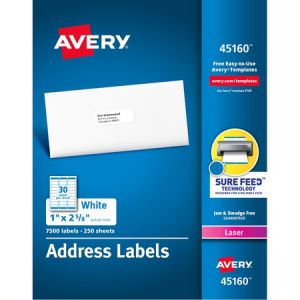Wholesale Address & Mailing Labels: Discounts on Avery White Mailing Labels AVE45160