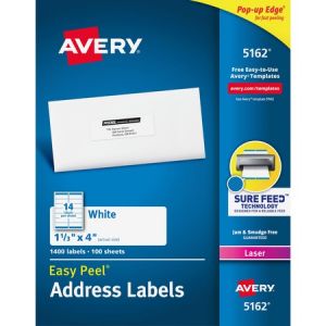 Wholesale Address & Mailing Labels: Discounts on Avery White Easy Peel Address Labels AVE5162