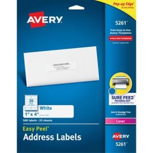 Wholesale Address & Mailing Labels: Discounts on Avery White Easy Peel Address Labels AVE5261