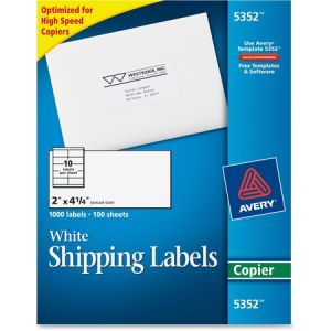 Wholesale Address & Mailing Labels: Discounts on Avery Mailing Labels for Copiers AVE5352