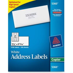 Wholesale Address & Mailing Labels: Discounts on Avery Mailing Labels for Copiers AVE5360