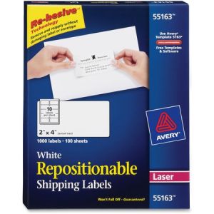Wholesale Address & Mailing Labels: Discounts on Avery Repositionable Mailing Labels AVE55163