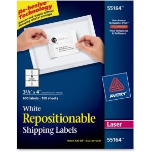 Wholesale Address & Mailing Labels: Discounts on Avery Repositionable Mailing Labels AVE55164
