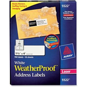 Wholesale Address & Mailing Labels: Discounts on Avery WeatherProof Mailing Labels with TrueBlock Technology AVE5522