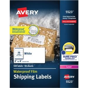 Wholesale Address & Mailing Labels: Discounts on Avery WeatherProof Mailing Labels with TrueBlock Technology AVE5523