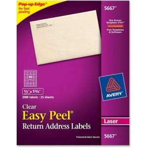 Wholesale Address & Mailing Labels: Discounts on Avery Matte Clear Easy Peel Address Labels AVE5667