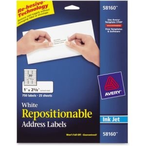 Wholesale Address & Mailing Labels: Discounts on Avery Repositionable Mailing Labels AVE58160