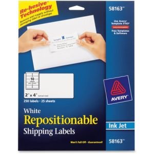 Wholesale Address & Mailing Labels: Discounts on Avery Repositionable Mailing Labels AVE58163