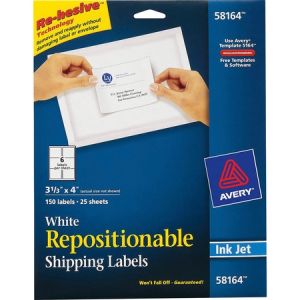 Wholesale Address & Mailing Labels: Discounts on Avery Repositionable Mailing Labels AVE58164