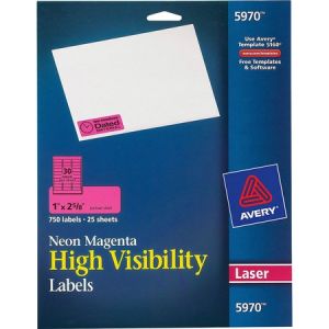 Wholesale Address & Mailing Labels: Discounts on Avery Neon Rectangular Labels for Laser and/or Inkjet Printers AVE5970