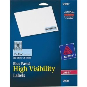Wholesale Address & Mailing Labels: Discounts on Avery Neon Rectangular Labels for Laser and/or Inkjet Printers AVE5980