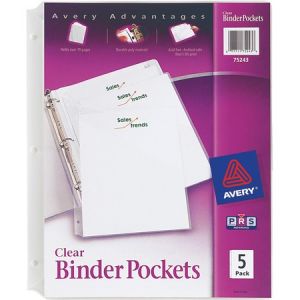 Wholesale Accessories: Discounts on Avery Binder Pockets AVE75243