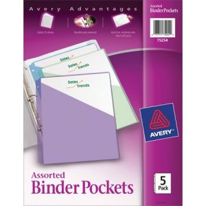 Wholesale Accessories: Discounts on Avery Binder Pockets AVE75254