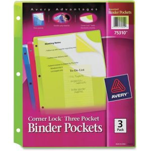 Wholesale Accessories: Discounts on Avery Corner Lock Three Pocket Binder Pockets AVE75310