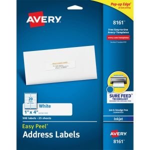 Wholesale Address & Mailing Labels: Discounts on Avery White Easy Peel Address Labels AVE8161