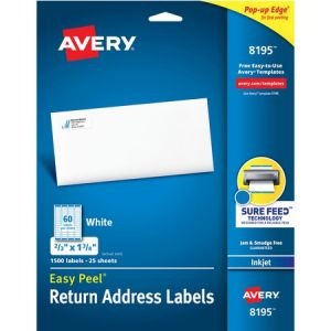 Wholesale Address & Mailing Labels: Discounts on Avery White Easy Peel Address Labels AVE8195