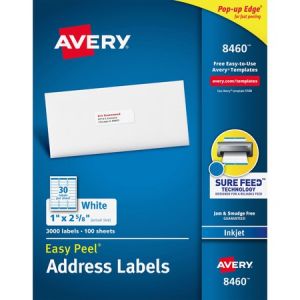 Wholesale Address & Mailing Labels: Discounts on Avery White Easy Peel Address Labels AVE8460