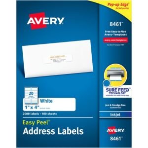 Wholesale Address & Mailing Labels: Discounts on Avery White Easy Peel Address Labels AVE8461