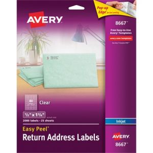 Wholesale Address & Mailing Labels: Discounts on Avery Matte Clear Easy Peel Address Labels AVE8667
