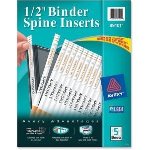 Wholesale Accessories: Discounts on Avery Binder Spine Inserts AVE89101