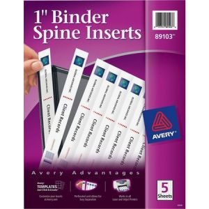 Wholesale Accessories: Discounts on Avery Binder Spine Inserts AVE89103