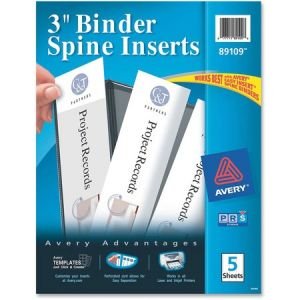 Wholesale Accessories: Discounts on Avery Binder Spine Inserts AVE89109