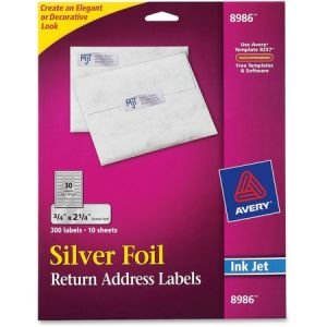 Wholesale Address & Mailing Labels: Discounts on Avery Foil Return Address Labels AVE8986
