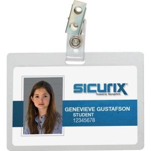Wholesale Media Holder Kit: Discounts on Baumgartens SICURIX Self-laminating Badge Holder with Clip BAU62916