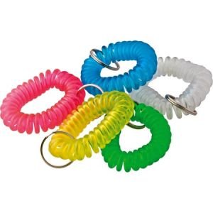Wholesale Plastic Wrist Coil Key Chains: Discounts on Baumgartens Key Rings BAUKC7000