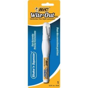 Wholesale BIC Wite-Out Shake  N Squeeze Correction Pen: Discounts on BIC Correction Supplies BICWOSQPP11