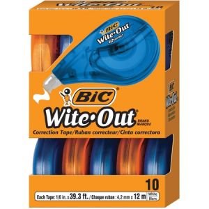 Wholesale BIC Wite-Out EZ Correct Correction Tape: Discounts on BIC Correction Supplies BICWOTAP10