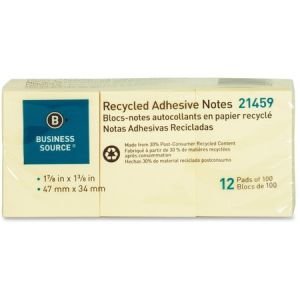 Wholesale Adhesive Notes: Discounts on Business Source by 3M Yellow Adhesive Notes BSN21459