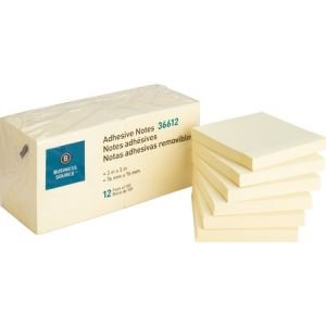 Wholesale Adhesive Notes: Discounts on Business Source by 3M Yellow Repositionable Adhesive Notes BSN36612