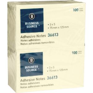 Wholesale Adhesive Notes: Discounts on Business Source by 3M Yellow Repositionable Adhesive Notes BSN36613