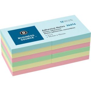 Wholesale Adhesive Notes: Discounts on Business Source by 3M 3" Plain Pastel Colors Adhesive Notes BSN36614