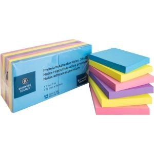 Wholesale Adhesive Notes: Discounts on Business Source by 3M 3x3 Extreme Colors Adhesive Notes BSN36615
