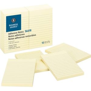 Wholesale Adhesive Notes: Discounts on Business Source by 3M Ruled Adhesive Notes BSN36618